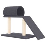 Kattenmeubel met tunnel en ladder 55,5 cm donkergrijs - Afbeelding 2