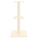 Kattenmeubel met sisal krabpalen 73 cm crèmekleurig - Afbeelding 3