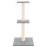Kattenmeubel met sisal krabpalen 73 cm lichtgrijs - Afbeelding 3