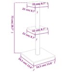 Kattenmeubel met sisal krabpalen 73 cm lichtgrijs - Afbeelding 5