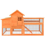 Kippenhok 186,5x58,5x113 cm massief grenenhout bruin – Image 3