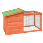 Konijnenhok 100,5x54x55 cm massief grenenhout bruin – Image 2