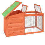 Konijnenhok 100,5x54x55 cm massief grenenhout bruin – Image 4