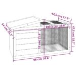 Konijnenhok 100,5x54x55 cm massief grenenhout bruin – Image 7