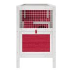 Konijnenhok 103x44x69,5 cm massief grenenhout rood - Image 5