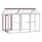 Dierenren 141x94x104 cm massief grenenhout mokkakleurig - Afbeelding 2