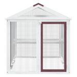 Dierenren 141x94x104 cm massief grenenhout mokkakleurig - Afbeelding 4