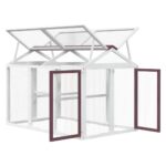 Dierenren 141x94x104 cm massief grenenhout mokkakleurig - Afbeelding 5