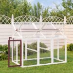 Dierenren 141x94x104 cm massief grenenhout mokkakleurig