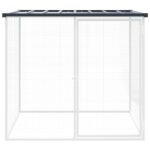 Kippenhok met dak 103x98x90 cm gegalvaniseerd staal antraciet - Image 3