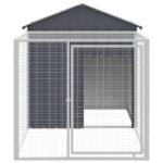 Kippenhok met ren antraciet 117x201x123 cm gegalvaniseerd staal - Afbeelding 3