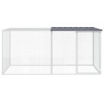 Kippenhok met dak antraciet 203x98x90 cm gegalvaniseerd staal – Image 3
