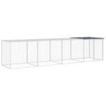 Kippenhok met dak 403x98x90 cm gegalvaniseerd staal antraciet - Image 2