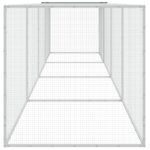 Kippenhok met dak 403x98x90 cm gegalvaniseerd staal antraciet - Image 4