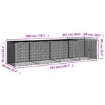 Kippenhok met dak 403x98x90 cm gegalvaniseerd staal antraciet - Image 9