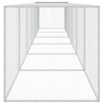 Kippenhok met dak 603x98x90 cm gegalvaniseerd staal antraciet - Image 4