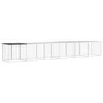 Kippenhok met dak 603x98x90 cm gegalvaniseerd staal antraciet - Image 5