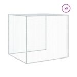 Kippenhok met dak 603x98x90 cm gegalvaniseerd staal antraciet - Image 7