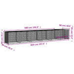 Kippenhok met dak 603x98x90 cm gegalvaniseerd staal antraciet - Image 9