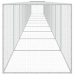 Kippenhok met dak 1003x98x90 cm gegalvaniseerd staal antraciet - Afbeelding 4