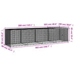 Kippenhok met dak 403x98x90 cm gegalvaniseerd staal lichtgrijs - Image 9