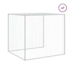 Kippenhok met dak 803x98x90 cm gegalvaniseerd staal lichtgrijs – Image 7