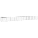 Kippenhok met dak 1003x98x90 cm gegalvaniseerd staal lichtgrijs - Image 5