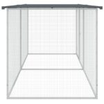 Kippenhok met dak antraciet 203x98x90 cm gegalvaniseerd staal – Image 4