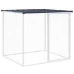 Kippenhok met dak 403x98x90 cm gegalvaniseerd staal antraciet - Afbeelding 6