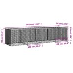 Kippenhok met dak 403x98x90 cm gegalvaniseerd staal antraciet - Afbeelding 9