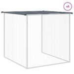 Kippenhok met dak 603x98x90 cm gegalvaniseerd staal antraciet - Image 7