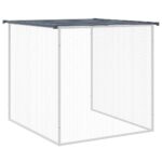 Kippenhok met dak 603x98x90 cm gegalvaniseerd staal antraciet - Image 8