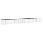 Kippenhok met dak 1003x98x90 cm gegalvaniseerd staal antraciet - Afbeelding 5