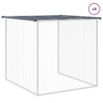 Kippenhok met dak 1003x98x90 cm gegalvaniseerd staal antraciet - Afbeelding 7