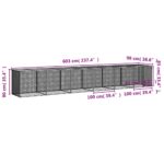 Kippenhok met dak 603x98x90 cm gegalvaniseerd staal lichtgrijs - Image 9
