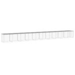 Kippenhok met dak 1003x98x90 cm gegalvaniseerd staal lichtgrijs - Image 2