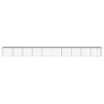 Kippenhok met dak 1003x98x90 cm gegalvaniseerd staal lichtgrijs - Image 3