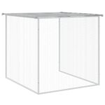 Kippenhok met dak 1003x98x90 cm gegalvaniseerd staal lichtgrijs - Image 8