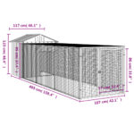 Kippenhok met ren 117x405x123 cm gegalvaniseerd staal antraciet – Image 8