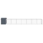 Kippenhok met ren 117x813x123 cm gegalvaniseerd staal antraciet - Image 4