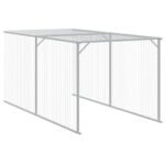 Kippenhok met ren 117x609x123 cm staal lichtgrijs - Afbeelding 7