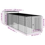 Kippenhok met ren 110x405x110 cm gegalvaniseerd staal antraciet - Image 8