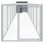 Kippenhok met ren 110x813x110 cm gegalvaniseerd staal antraciet - Image 3