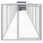 Kippenhok met ren 110x1017x110 cm staal antraciet - Afbeelding 3
