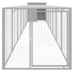Kippenhok met ren 110x813x110 cm staal lichtgrijs - Afbeelding 3
