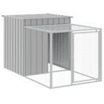 Kippenhok met ren 110x813x110 cm staal lichtgrijs - Afbeelding 6