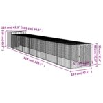 Kippenhok met ren 110x813x110 cm staal lichtgrijs - Afbeelding 8