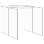 Kippenhok met ren 165x455x181 cm gegalvaniseerd staal antraciet – Image 7