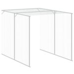 Kippenhok met ren 165x455x181 cm staal lichtgrijs - Afbeelding 7