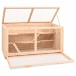 Hamsterkooi 89,5x45x45 cm massief vurenhout - Afbeelding 3